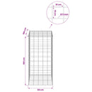 vidaXL Gabion 5 mm-es dróttal és 10x10 cm-es hálóval 50x100x100 cm