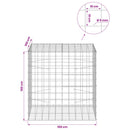 vidaXL Gabion 5 mm-es dróttal és 10x10 cm-es hálóval 100x100x100 cm