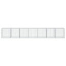 vidaXL Gabion 5 mm-es dróttal és 10x10 cm-es hálóval 700x100x100 cm