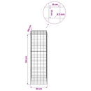 vidaXL Gabion 5 mm-es dróttal és 10x10 cm-es hálóval 50x100x150 cm