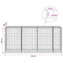 vidaXL Gabion 5 mm Dróttal és 10x10 cm Rácsos 350x100x150 cm