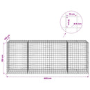 vidaXL Gabion 5 mm Dróttal és 10x10 cm Rácsos 400x100x150 cm