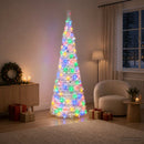 vidaXL Pop-up LED-es karácsonyfa 210 cm 200 LED PVC és PET Fehér