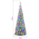 vidaXL Pop-up LED-es karácsonyfa 150 cm 100 LED PVC Zöld és fehér