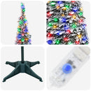 vidaXL Pop-up LED-es karácsonyfa 210 cm 200 LED PVC Zöld és fehér