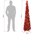 vidaXL Pop-up karácsonyfa 180 cm PET Piros