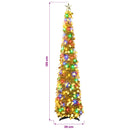vidaXL Pop-up LED-es karácsonyfa csúcsdísszel 120 cm 50 LED PET Arany