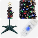 vidaXL Pop-up LED-es karácsonyfa csúcsdísszel 120 cm 50 LED PET Fekete