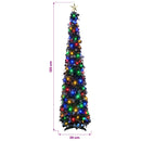 vidaXL Pop-up LED-es karácsonyfa csúcsdísszel 120 cm 50 LED PET Fekete