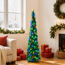 vidaXL Pop-up LED-es karácsonyfa csúcsdísszel 120 cm 50 LED PET Zöld