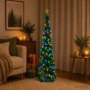 vidaXL Pop-up LED-es karácsonyfa csúcsdísszel 120 cm 50 LED PET Zöld