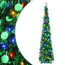 vidaXL Pop-up LED-es karácsonyfa csúcsdísszel 120 cm 50 LED PET Zöld