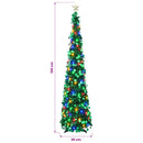 vidaXL Pop-up LED-es karácsonyfa csúcsdísszel 120 cm 50 LED PET Zöld
