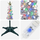 vidaXL Pop-up LED-es karácsonyfa csúcsdísszel 150 cm 50 LED PET Ezüst