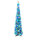 vidaXL Pop-up LED-es karácsonyfa csúcsdísszel 120 cm 50 LED PET Kék