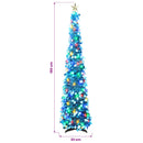 vidaXL Pop-up LED-es karácsonyfa csúcsdísszel 150 cm 50 LED PET Kék