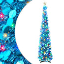 vidaXL Pop-up LED-es karácsonyfa csúcsdísszel 180 cm 100 LED PET Kék