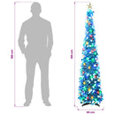 vidaXL Pop-up LED-es karácsonyfa csúcsdísszel 180 cm 100 LED PET Kék