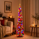 vidaXL Pop-up LED-es karácsonyfa csúcsdísszel 120 cm 50 LED PET Piros