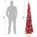 vidaXL Pop-up LED-es karácsonyfa csúcsdísszel 180 cm 100 LED PET Piros