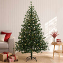vidaXL Műanyag Hajtogatós Karácsonyfa 120 cm 150 LED Meleg fehér
