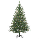 vidaXL Műanyag Hajtogatós Karácsonyfa 150 cm 150 LED Meleg fehér