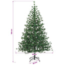 vidaXL Műanyag Hajtogatós Karácsonyfa 150 cm 150 LED Meleg fehér