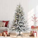 vidaXL Műanyag Hajtogatós Karácsonyfa 120 cm 150 LED Meleg fehér