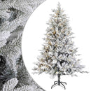 vidaXL Műanyag Hajtogatós Karácsonyfa 150 cm 150 LED Meleg fehér