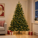 vidaXL Műanyag Hajtogatós Karácsonyfa 120 cm 150 LED Meleg fehér