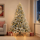 vidaXL Műanyag Hajtogatós Karácsonyfa 150 cm 150 LED Meleg fehér