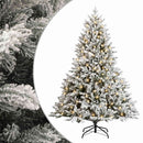 vidaXL Műanyag Hajtogatós Karácsonyfa 150 cm 150 LED Meleg fehér