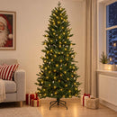 vidaXL Műanyag Hajtogatós Karácsonyfa 240 cm 300 LED Meleg fehér