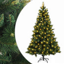 vidaXL Műanyag Hajtogatós Karácsonyfa 120 cm 150 LED Meleg fehér
