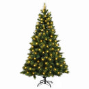 vidaXL Műanyag Hajtogatós Karácsonyfa 120 cm 150 LED Meleg fehér