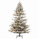 vidaXL Műanyag Hajtogatós Karácsonyfa 150 cm 150 LED Meleg fehér