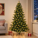 vidaXL Műanyag Hajtogatós Karácsonyfa 180 cm 300 LED Meleg fehér