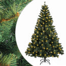 vidaXL Műanyag Hajtogatós Karácsonyfa 120 cm 150 LED Meleg fehér