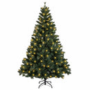 vidaXL Műanyag Hajtogatós Karácsonyfa 120 cm 150 LED Meleg fehér
