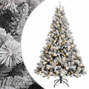 vidaXL Műanyag Hajtogatós Karácsonyfa 120 cm 150 LED Meleg fehér