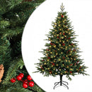 vidaXL Műanyag Hajtogatós Karácsonyfa 120 cm 150 LED Meleg fehér