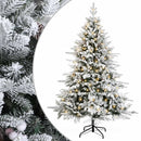 vidaXL Műanyag Hajtogatós Karácsonyfa 150 cm 150 LED Meleg fehér