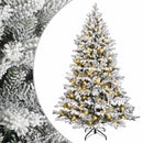 vidaXL Műanyag Hajtogatós Karácsonyfa 150 cm 150 LED Meleg fehér