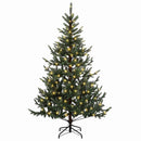 vidaXL Műanyag Hajtogatós Karácsonyfa 150 cm 150 LED Meleg fehér