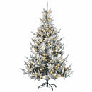 vidaXL Műanyag Hajtogatós Karácsonyfa 120 cm 150 LED Meleg fehér