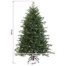 vidaXL Műanyag Hajtogatós Karácsonyfa 150 cm 150 LED Meleg fehér