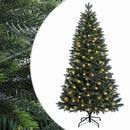 vidaXL Műanyag Hajtogatós Karácsonyfa 120 cm 150 LED Meleg fehér