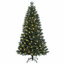 vidaXL Műanyag Hajtogatós Karácsonyfa 150 cm 150 LED Meleg fehér