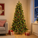 vidaXL Műanyag Hajtogatós Karácsonyfa 240 cm 300 LED Meleg fehér