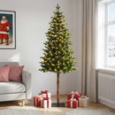 vidaXL Műanyag Hajtogatós Karácsonyfa 150 cm 150 LED Meleg fehér